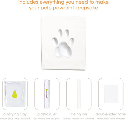 Pet Photo Memory Box and Impression Kit for Dog or Cat Paw Print